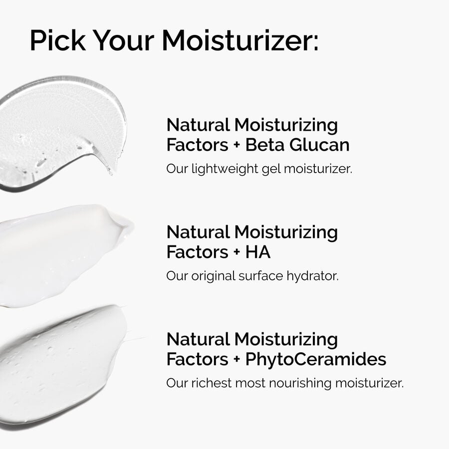 Choose your seal step with 3 different moisturizer options